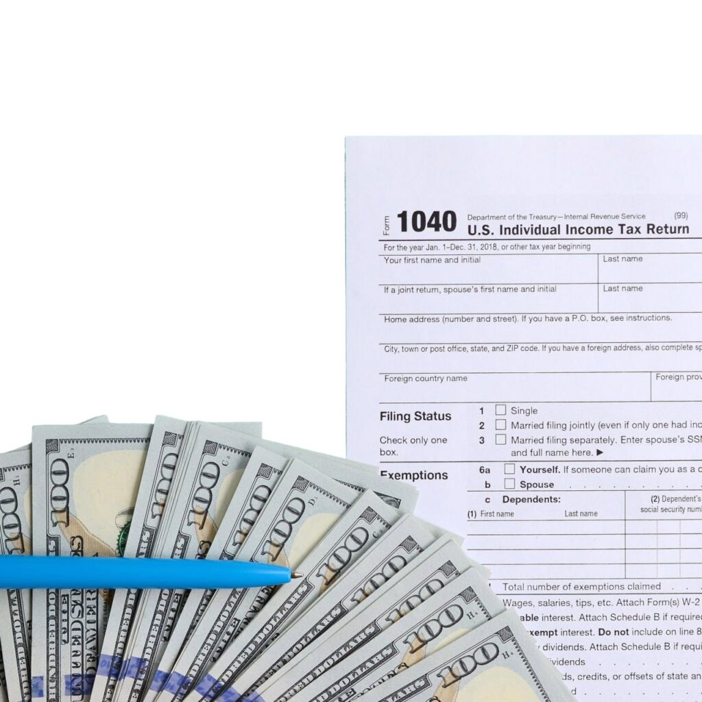 Individual Tax Preparation 1040 form
