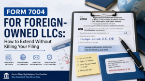 Form 7004 extension routing to IRS Ogden for foreign-owned U.S. disregarded entities