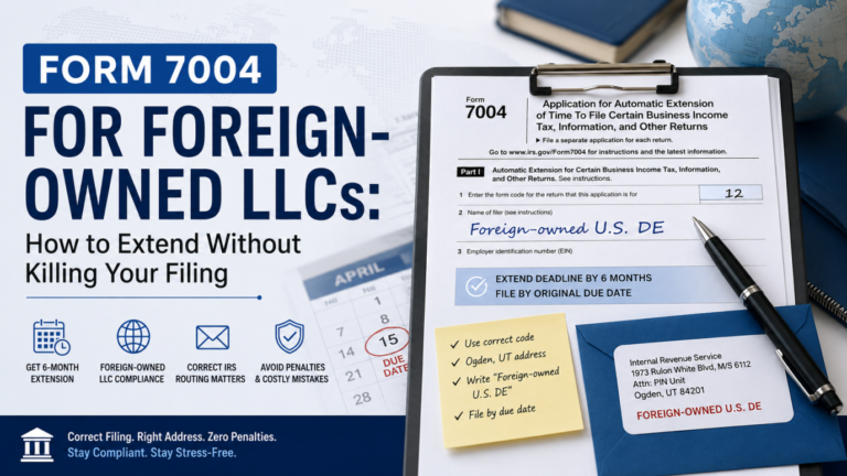 Form 7004 Foreign-Owned LLC: How to Extend Without Killing Your Filing