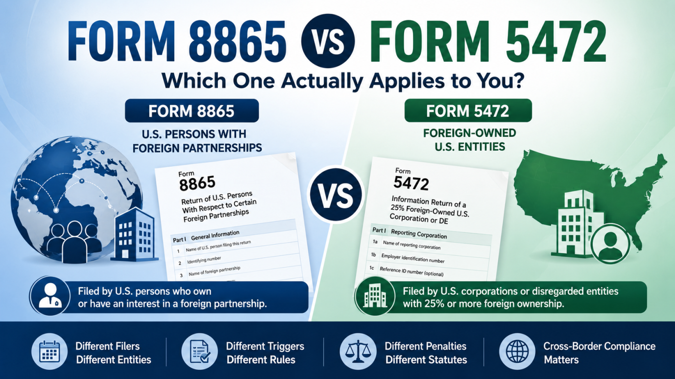 Form 8865 vs Form 5472: Which One Applies to You? | Optimize Tax