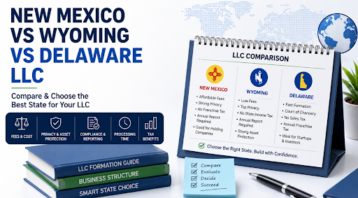 New Mexico vs Wyoming vs Delaware LLC for foreign owners